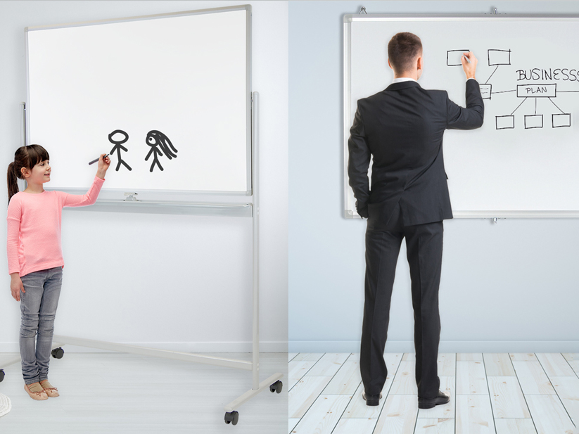 Mount-It! Double-Sided Mobile Dry Erase Board