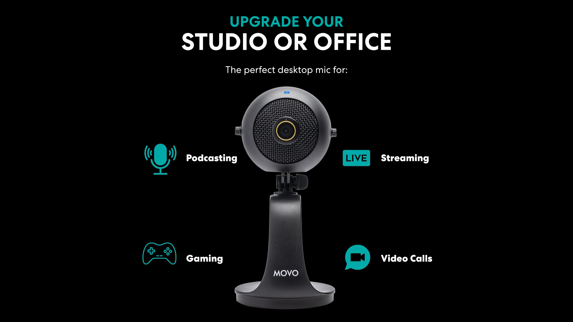 WebMic-HD-Pro, Webcam W/ Microphone + Ring Light