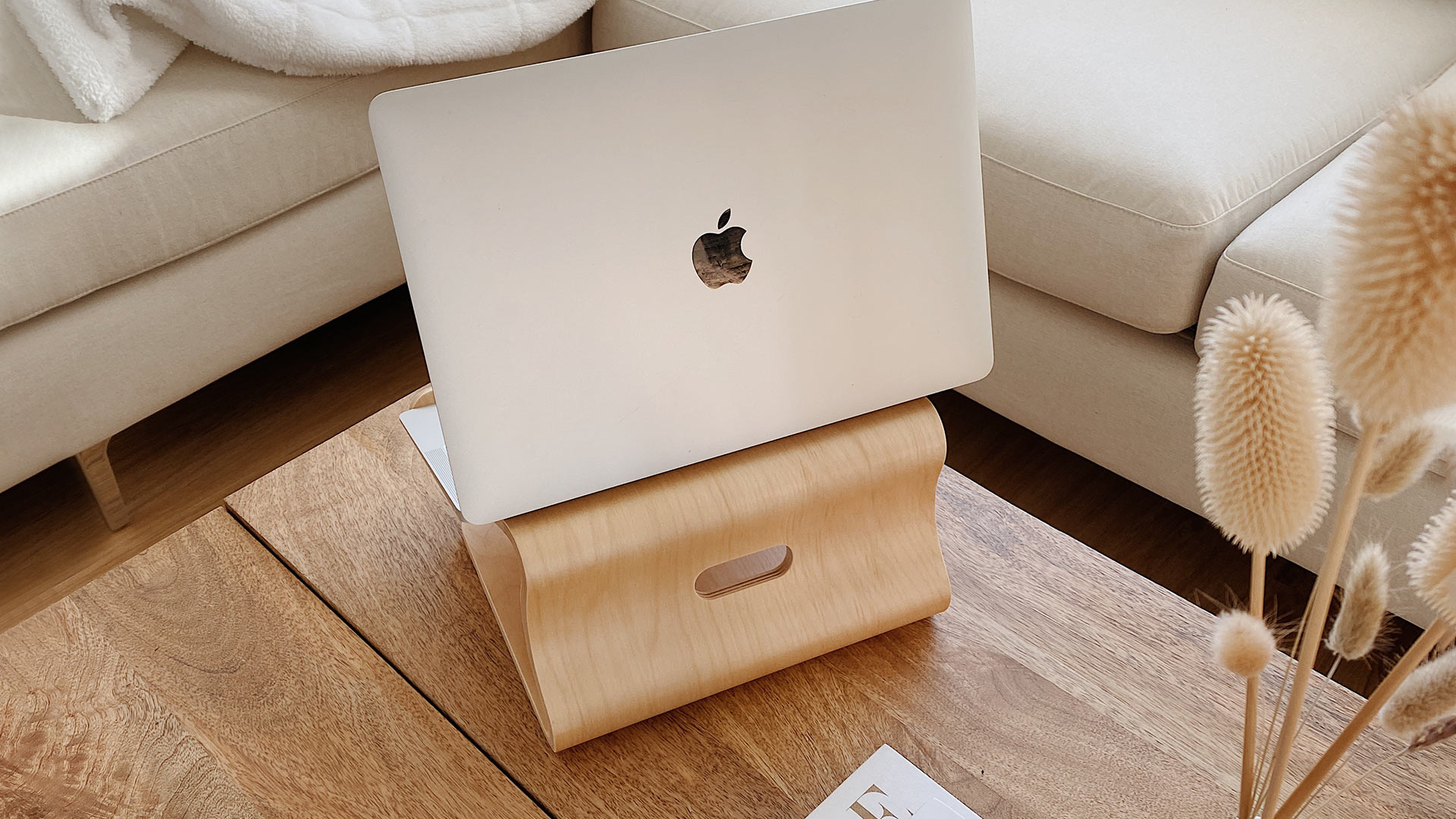 Enkel Studios Laptop Stand: Solid Birchwood