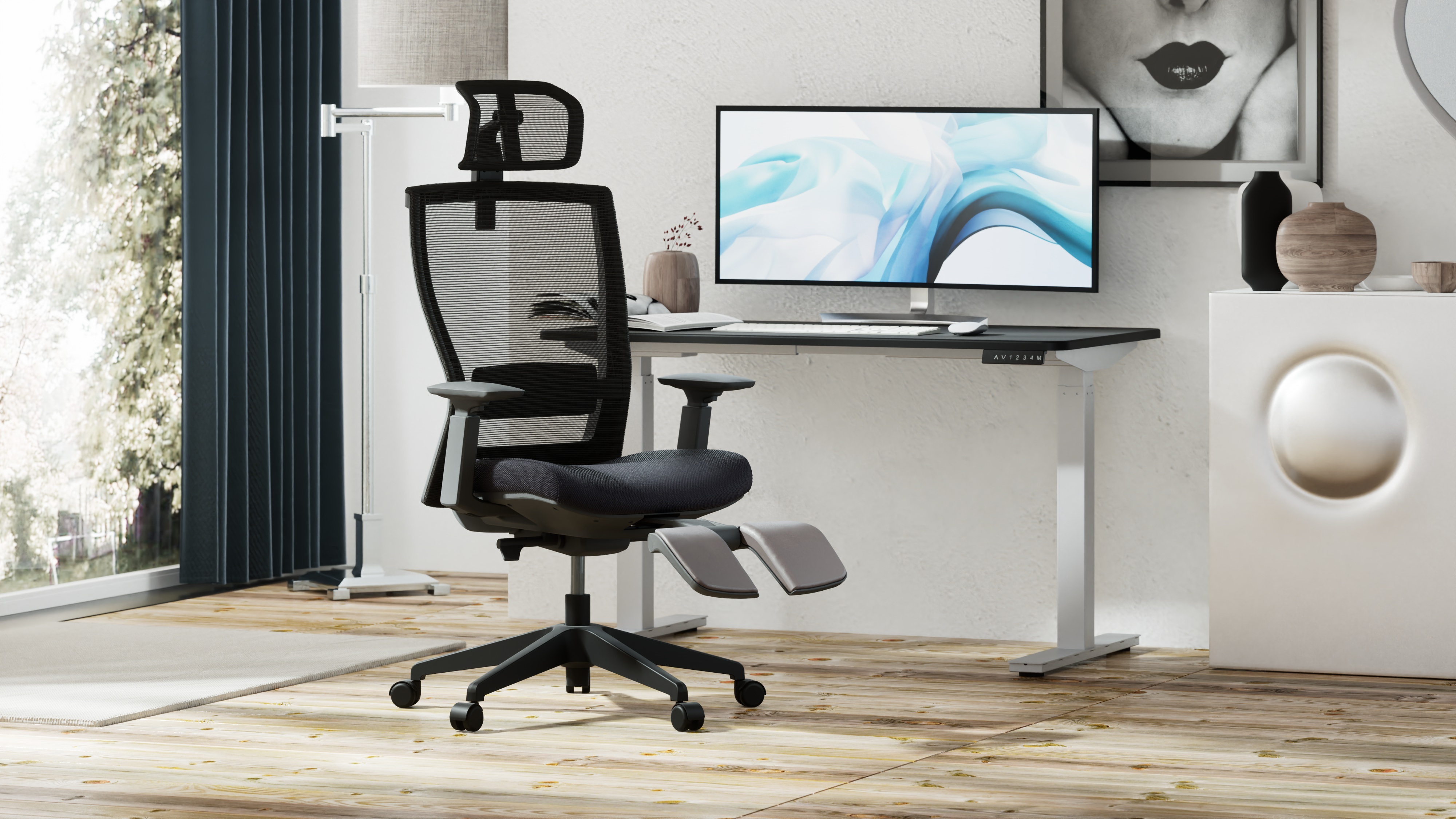 Ergonomic Chair With Footrest – ErGear