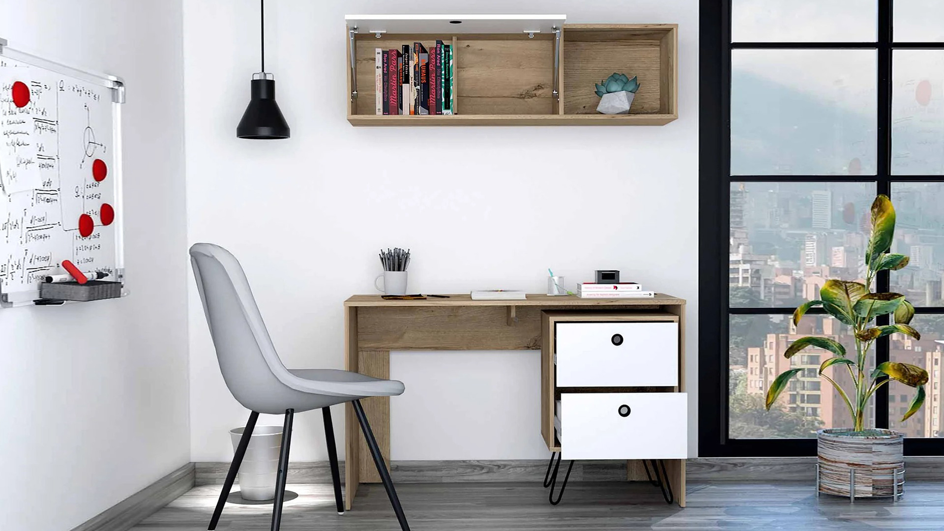 FM FURNITURE Cartagena Office Set: Desk surface 47.6