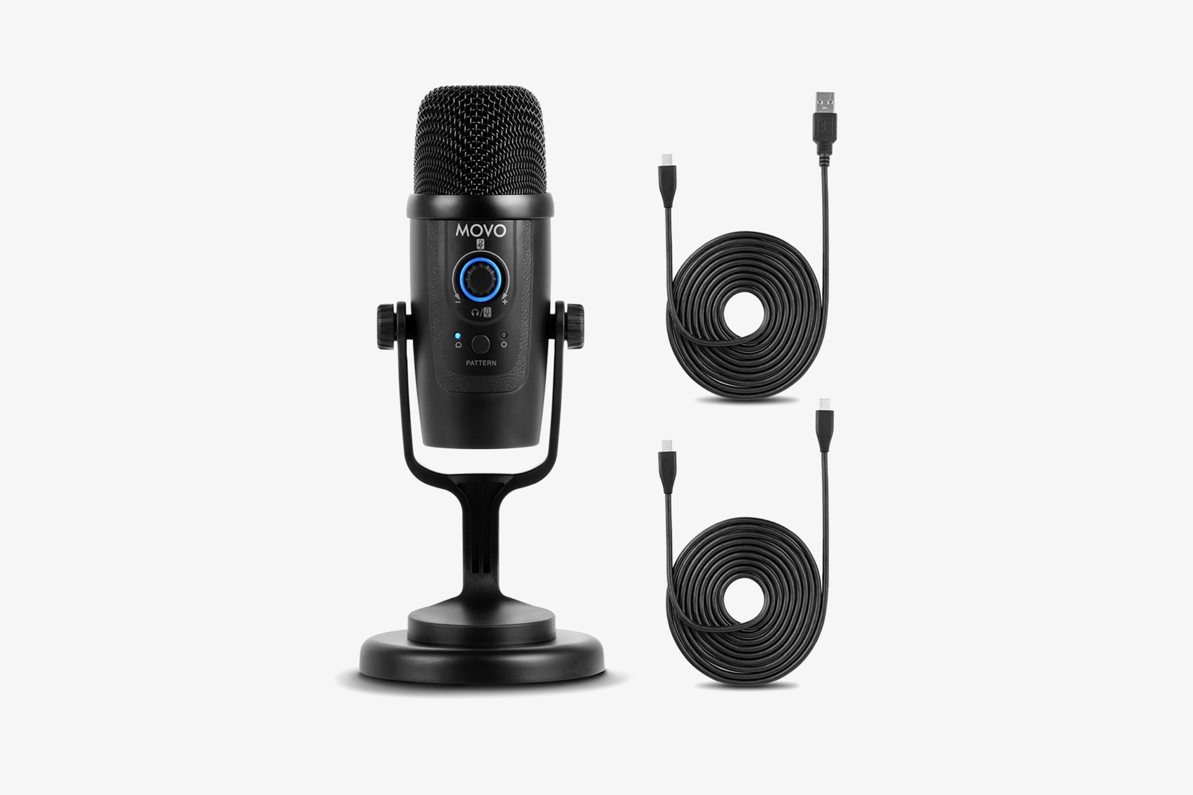 Movo MOVO Desktop Microphone: with 2 Pickup Patterns